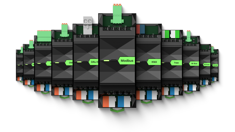 Loxone interface Extensions including DALI, Modbus, KNX and Tree
